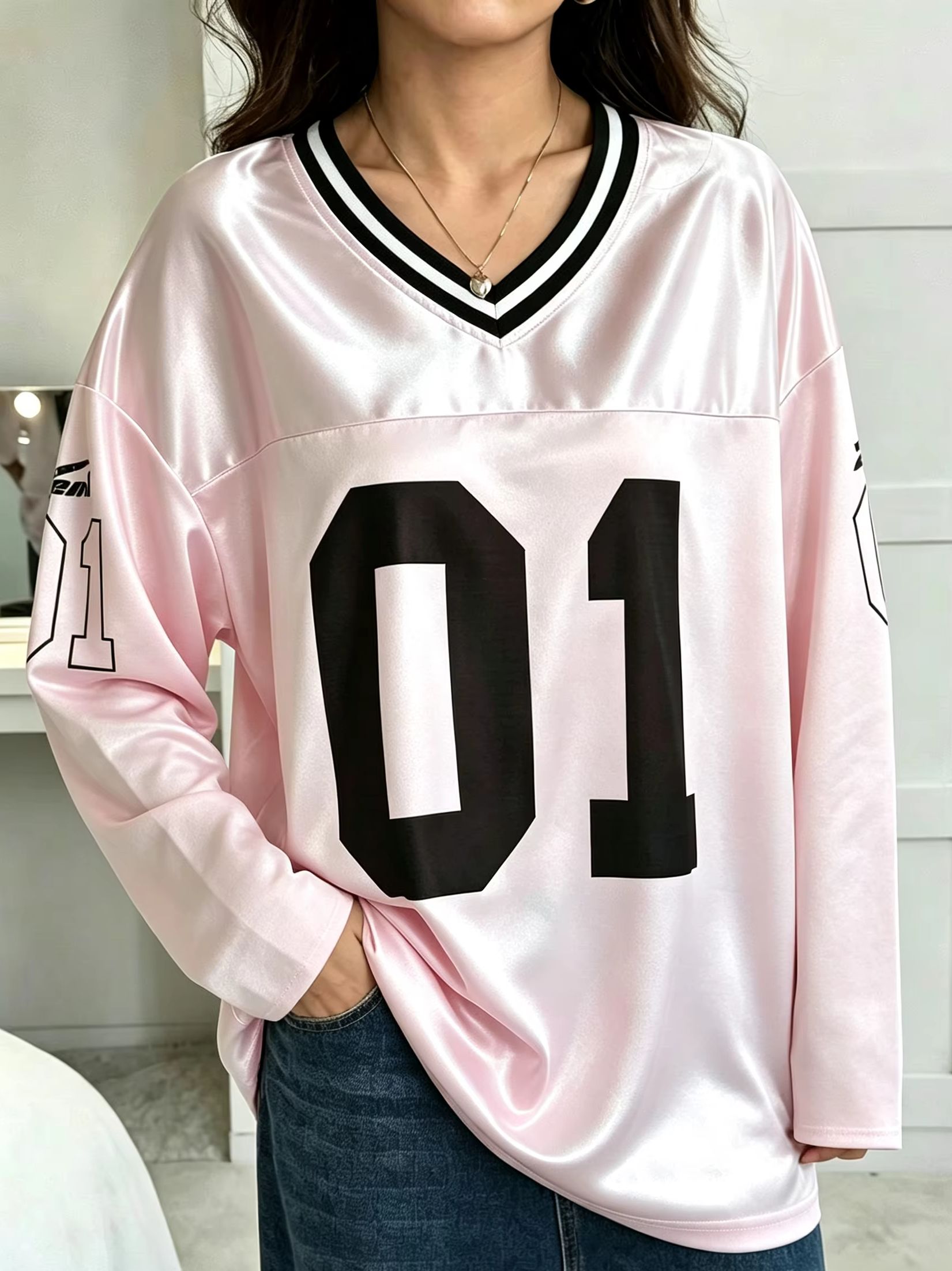 Mens Fashion Vintage - Heren Dames Vintage Lange Mouw Oversized