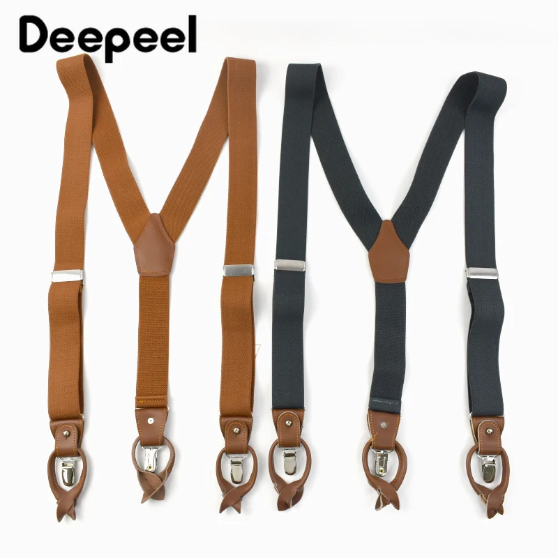 Suspenders Clip Men - Deepeel 3.5*125 cm mannen Volwassen Bretels