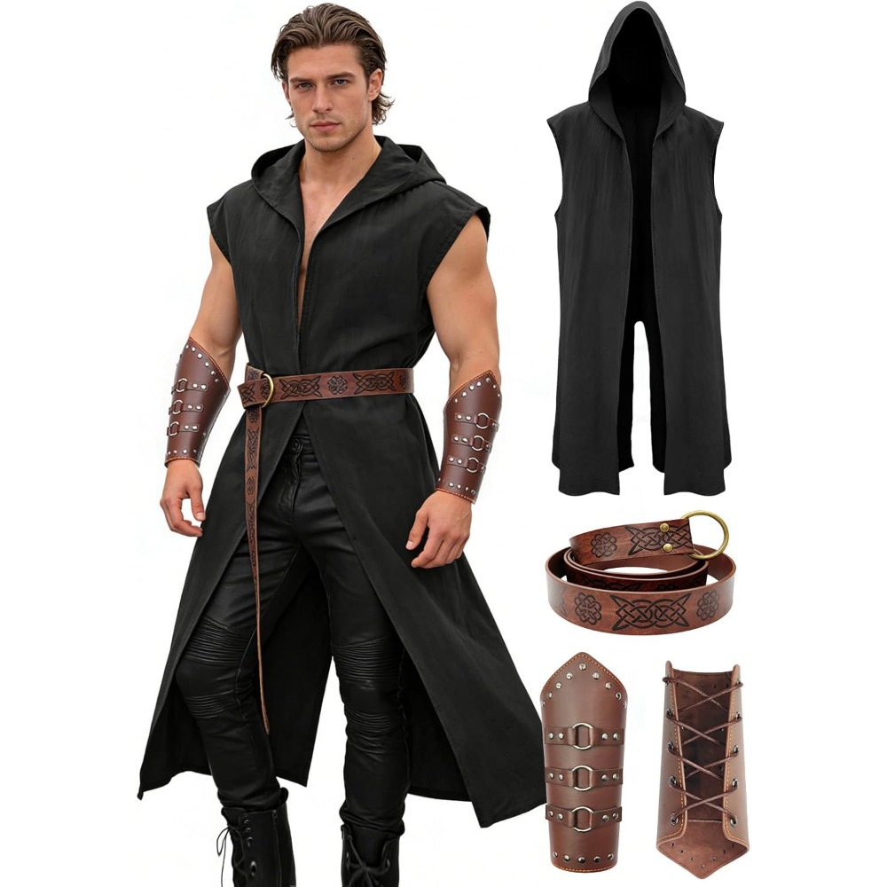 Belt Mens Fashion - Renaissance-kostuumset voor heren – Middeleeuws/Renaissance-kostuum voor