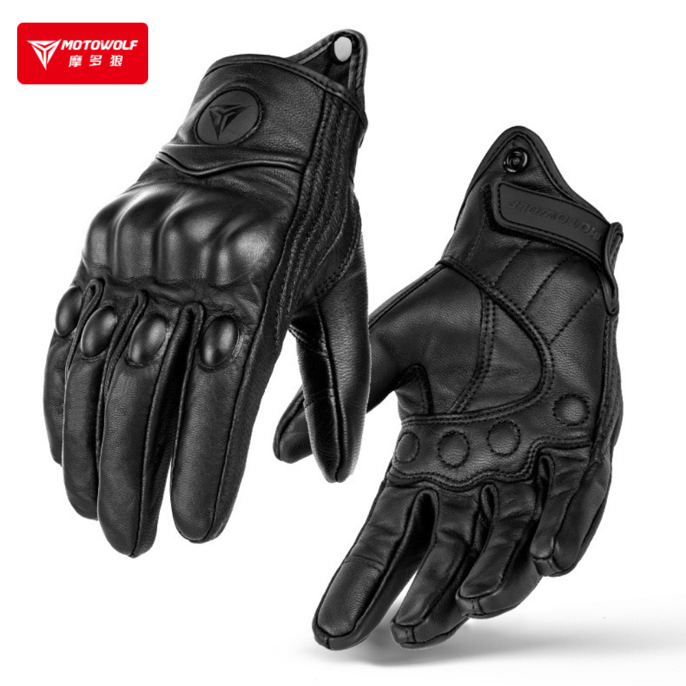 Men'S Fashion Gloves - Nieuwe vintage leren motorhandschoenen heren dames