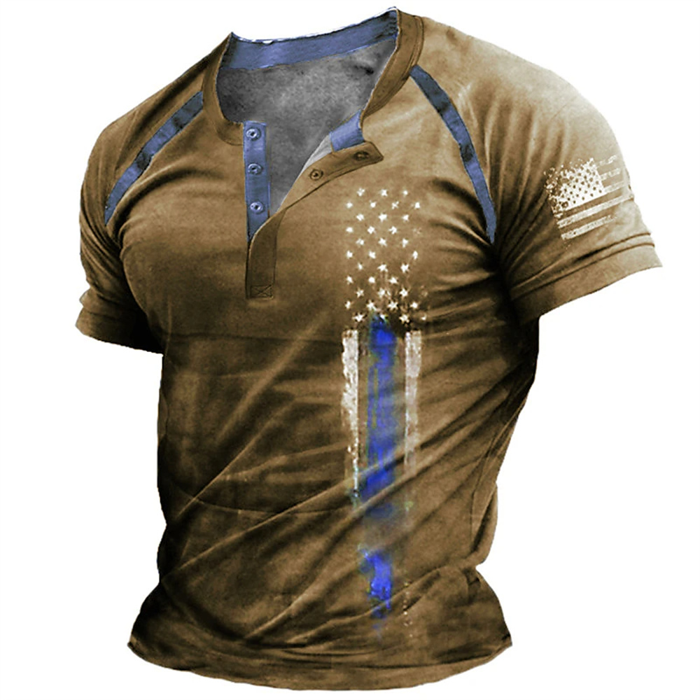 Mens Fashion Vintage - Grappige 3D Amerikaanse vlag print heren