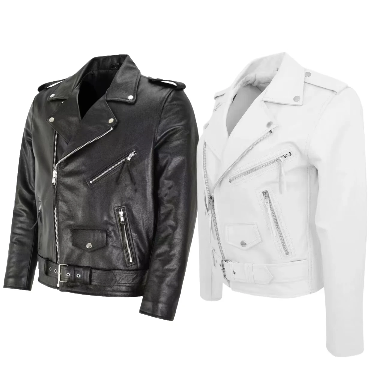 Men'S Fashion Leather Jacket - Herenmode leren jas, slim fit, staande