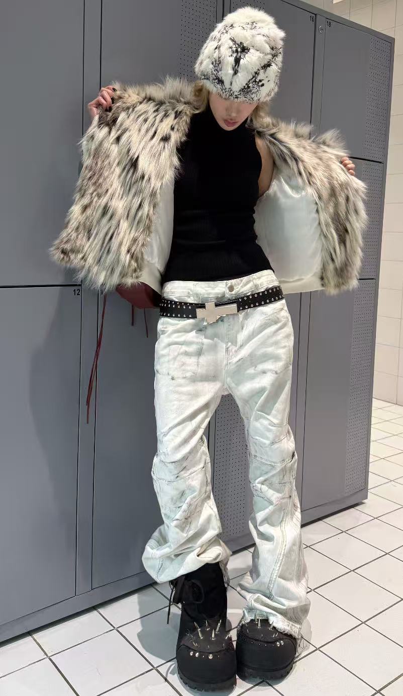 Men'S Fashion Jeans And Boots - Y2K Amerikaanse jeans in gothic stijl
