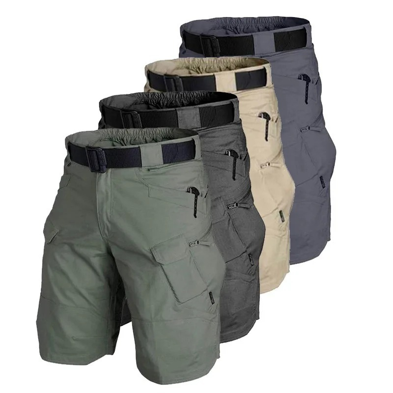 Men'S Fashion Overalls - Heren Cargo Shorts met Meerdere Zakken,