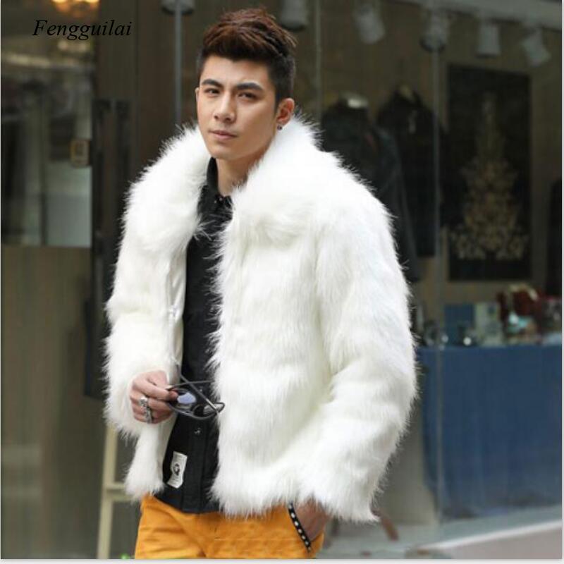 Men'S Fashion Leather Jacket - Homme Jas Kunstleer Mannen Wit Zwart