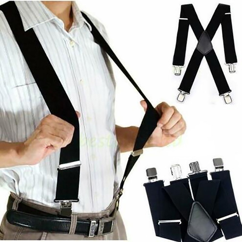 Suspenders Clip Men - 4 clips 2,5/3,5 cm breed mannen