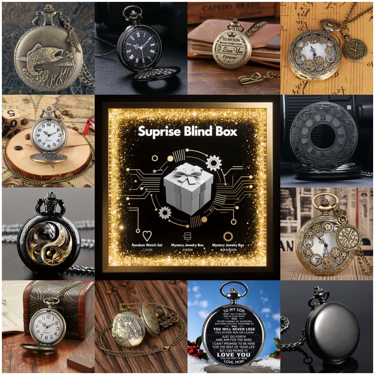 1PC Surprise Mystery Watch Bli - Mens Fashion Vintage recensie en prijs