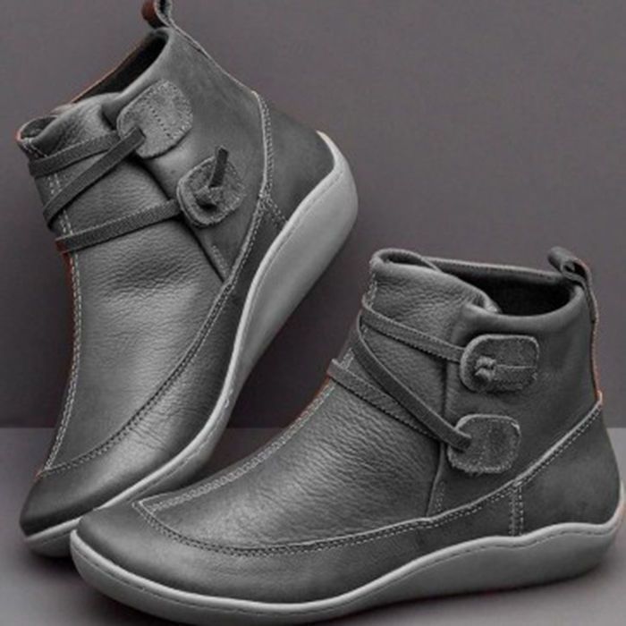Dames Vintage Ronde Teen PU Le - Mens Fashion Vintage recensie en prijs