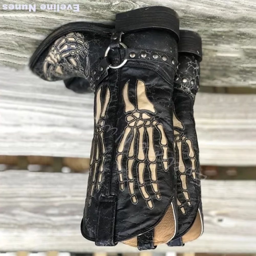 Skull Totem Westernlaarzen Dam - Belt Mens Fashion recensie en prijs