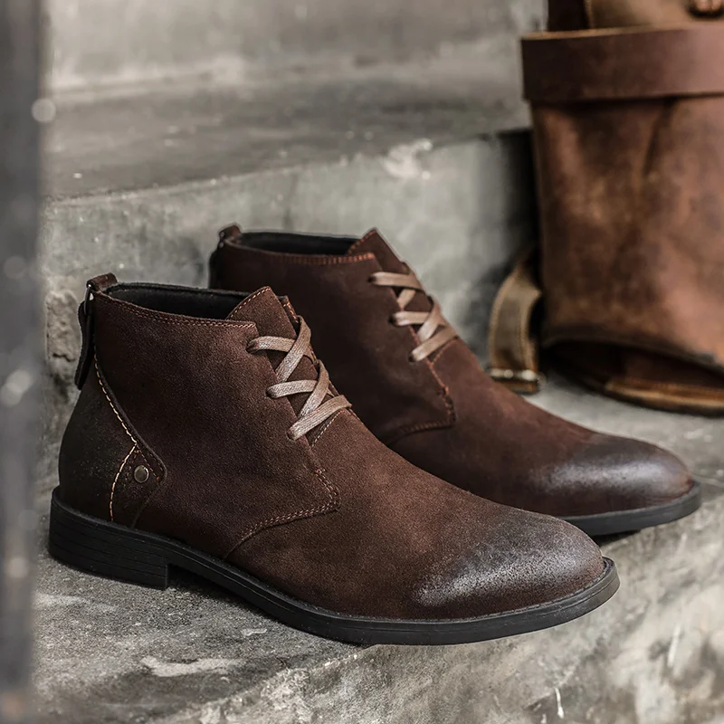 Nieuwe Koe Suede Enkellaarsjes - Mens Fashion Vintage recensie en prijs