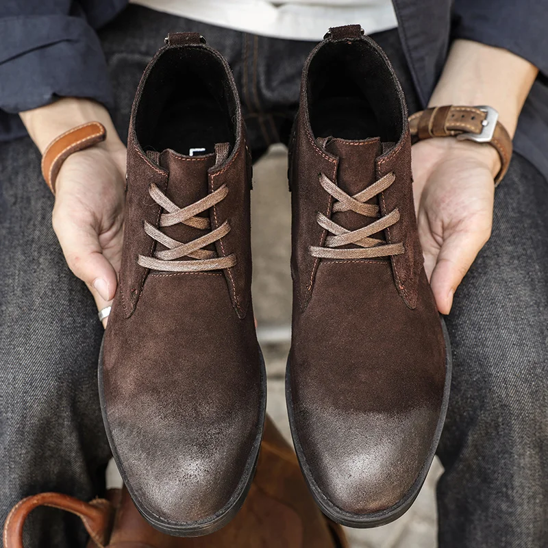 Nieuwe Koe Suede Enkellaarsjes - Mens Fashion Vintage recensie en prijs