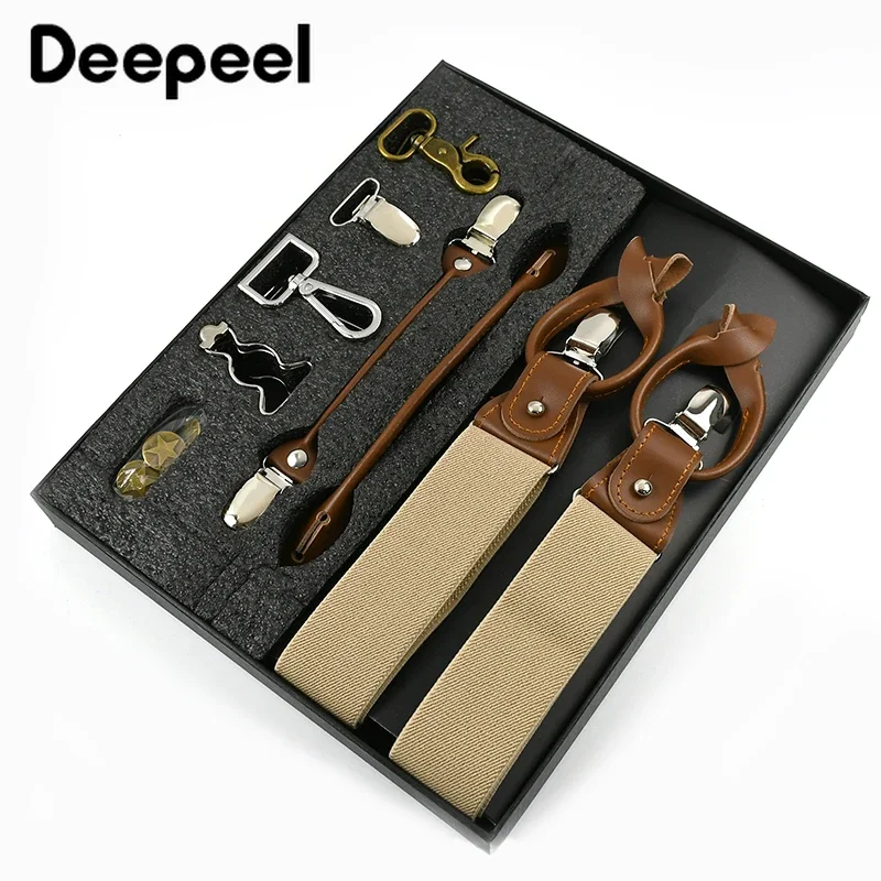 Deepeel 1Set 3.5*125cm Busines - Suspenders Clip Men recensie en prijs