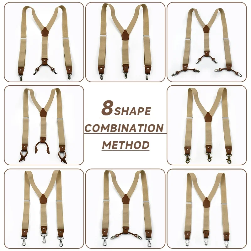 Deepeel 1Set 3.5*125cm Busines - Suspenders Clip Men recensie en prijs