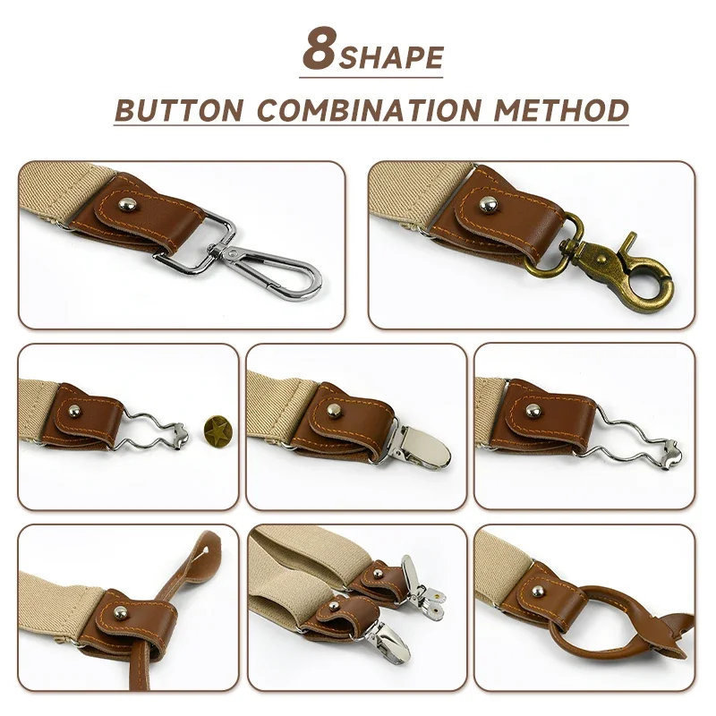 Deepeel 1Set 3.5*125cm Busines - Suspenders Clip Men recensie en prijs