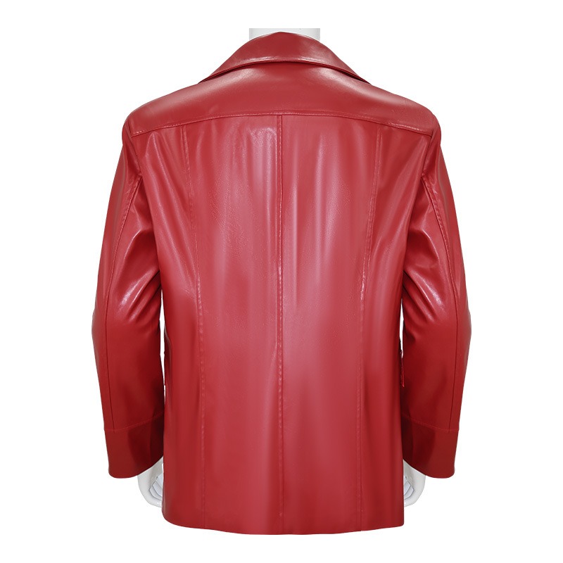 Mannen Rode Leren Jas Fight Cl - Men'S Fashion Leather Jacket recensie en prijs