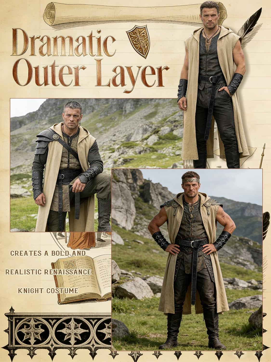 Renaissance-kostuumset voor he - Belt Mens Fashion recensie en prijs