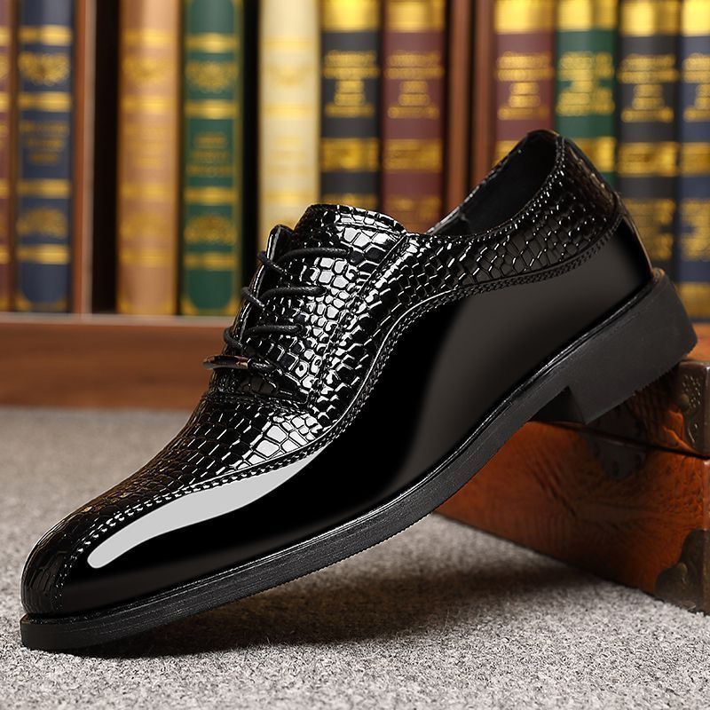 Heren glanzende lakleren schoe - Mens Fashion Dress recensie en prijs