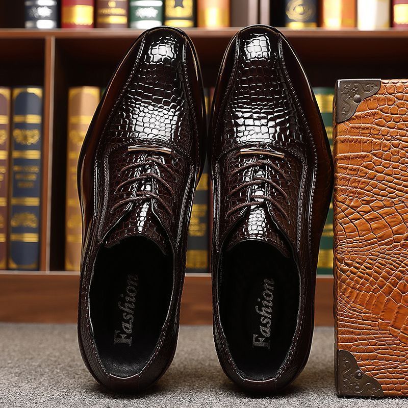 Heren glanzende lakleren schoe - Mens Fashion Dress recensie en prijs