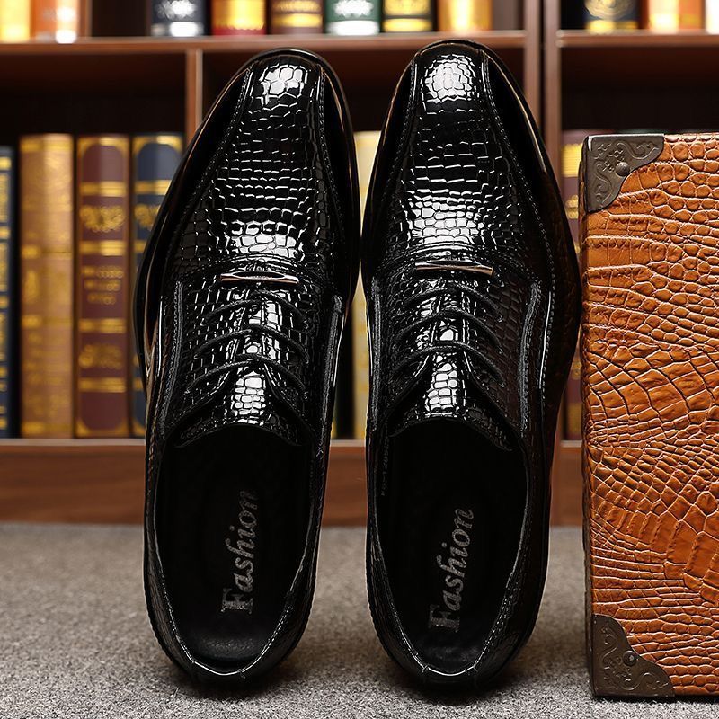 Heren glanzende lakleren schoe - Mens Fashion Dress recensie en prijs