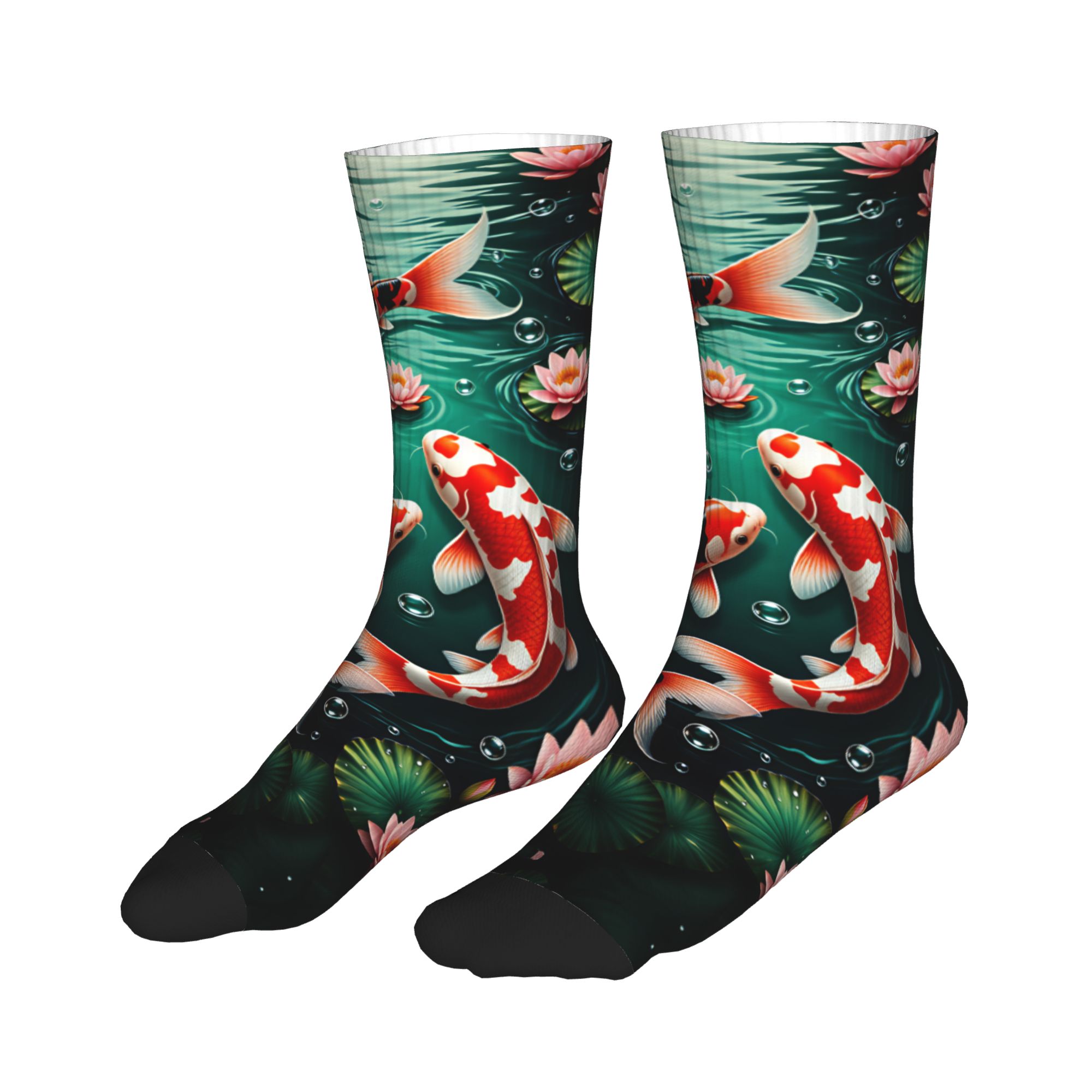 Drie Koi Lotus Dark Pond Feng  - Mens Fashion Dress recensie en prijs