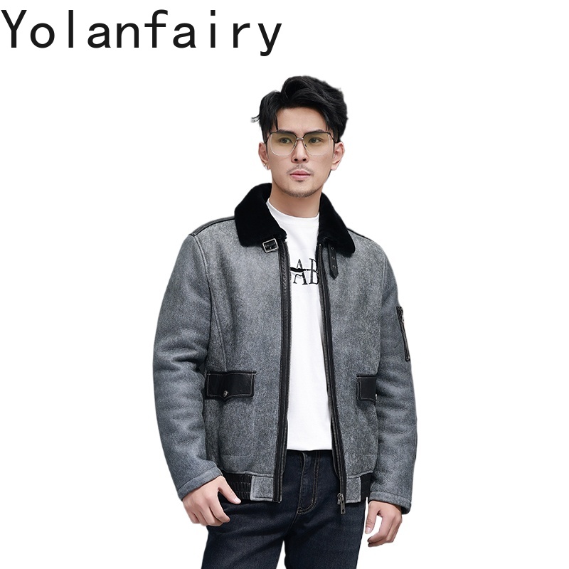 YOLANFAIRY Korte Natuurlijke B - Men'S Fashion Leather Jacket recensie en prijs