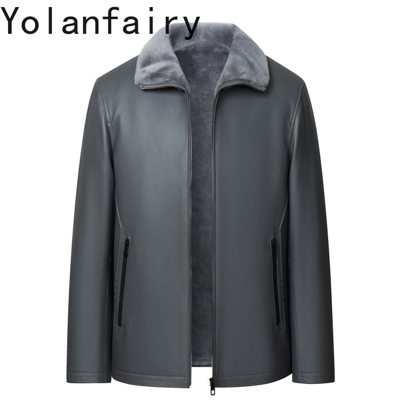 YOLANFAIRY Hoogwaardige Echt L - Men'S Fashion Leather Jacket recensie en prijs