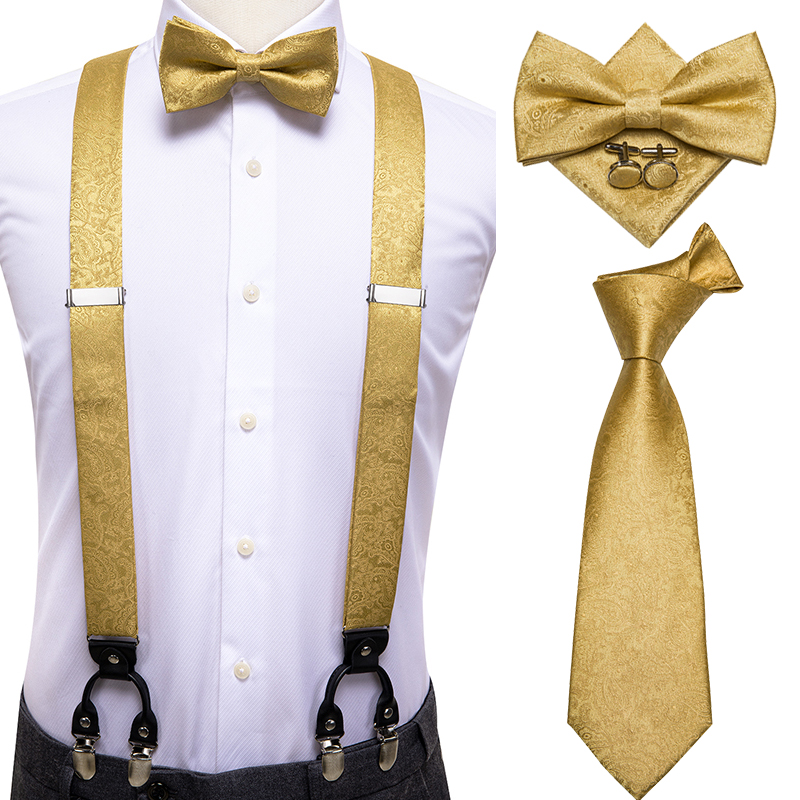 Hi-Tie Heren Bretels Set Leder - Suspenders Clip Men recensie en prijs