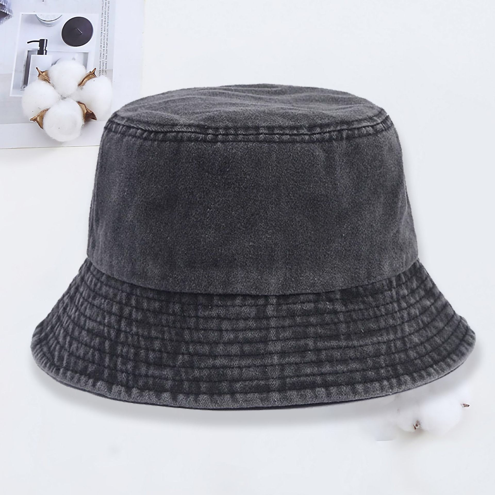 Op maat gemaakte denim bucket  - Mens Fashion Caps recensie en prijs