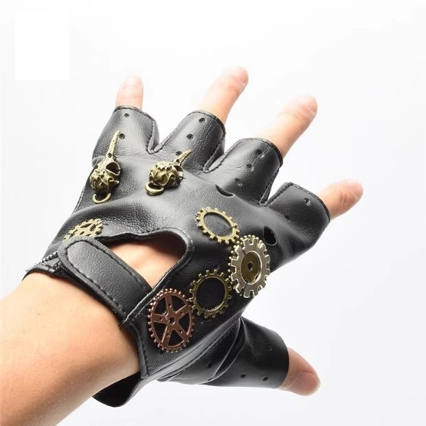 Steampunk PU lederen vingerloz - Men'S Fashion Gloves recensie en prijs