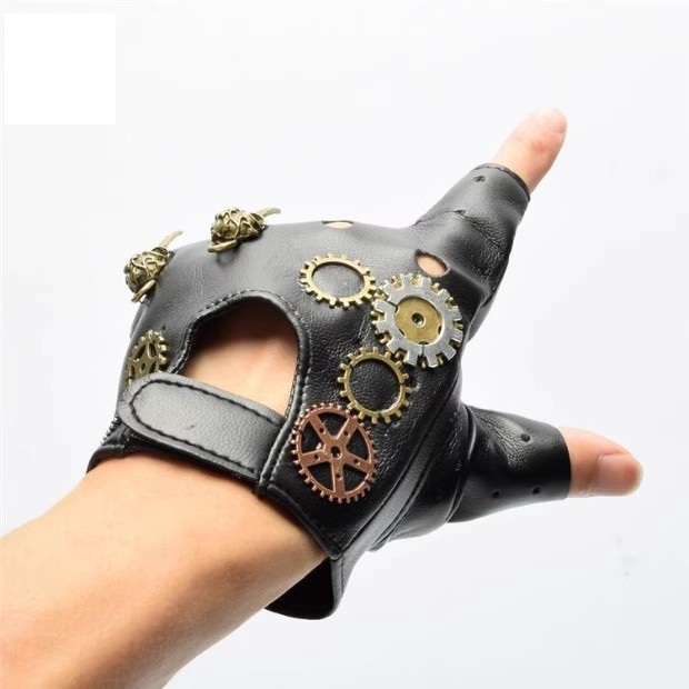 Steampunk PU lederen vingerloz - Men'S Fashion Gloves recensie en prijs