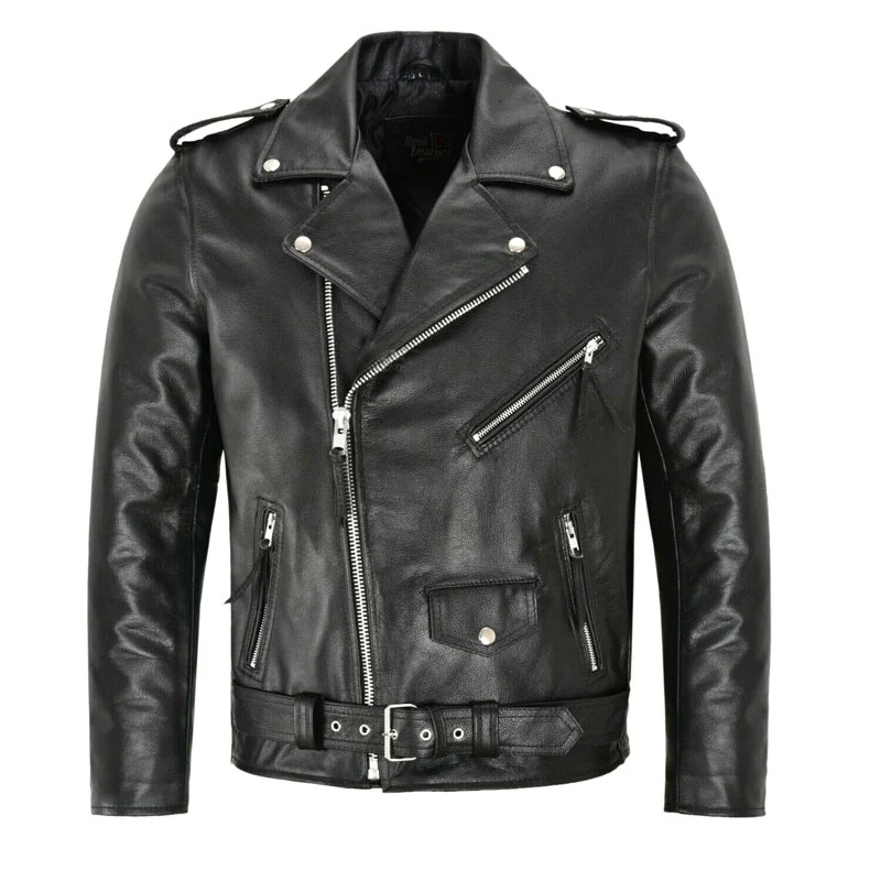 Herenmode leren jas, slim fit, - Men'S Fashion Leather Jacket recensie en prijs
