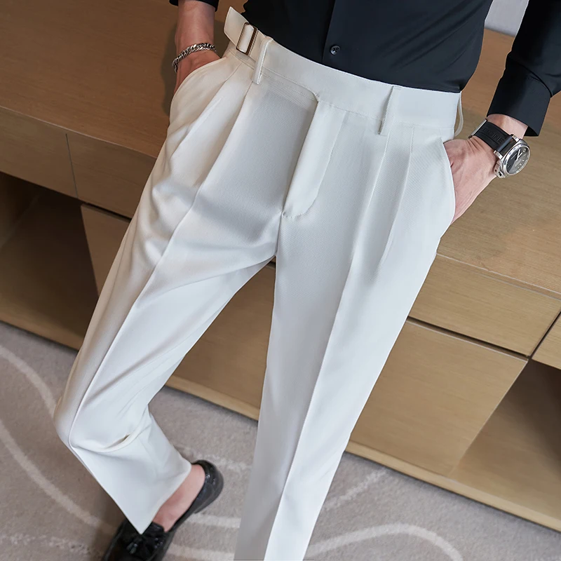 Marineblauwe herenpakbroek, wi - Men'S Fashion Khaki Pants recensie en prijs
