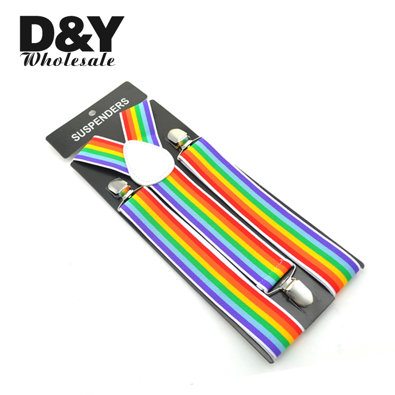 Nieuwe 3,5 cm brede 6 strepen  - Suspenders Clip Men recensie en prijs